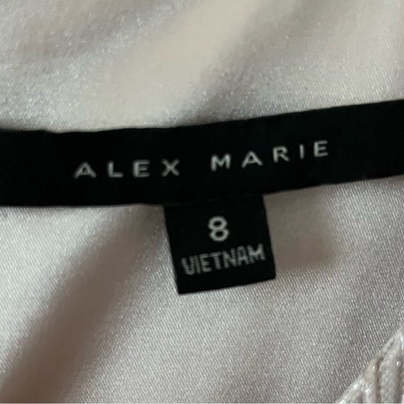 Teagan High Round Neck Tiered Pleated Gown - Picture 6 of 7